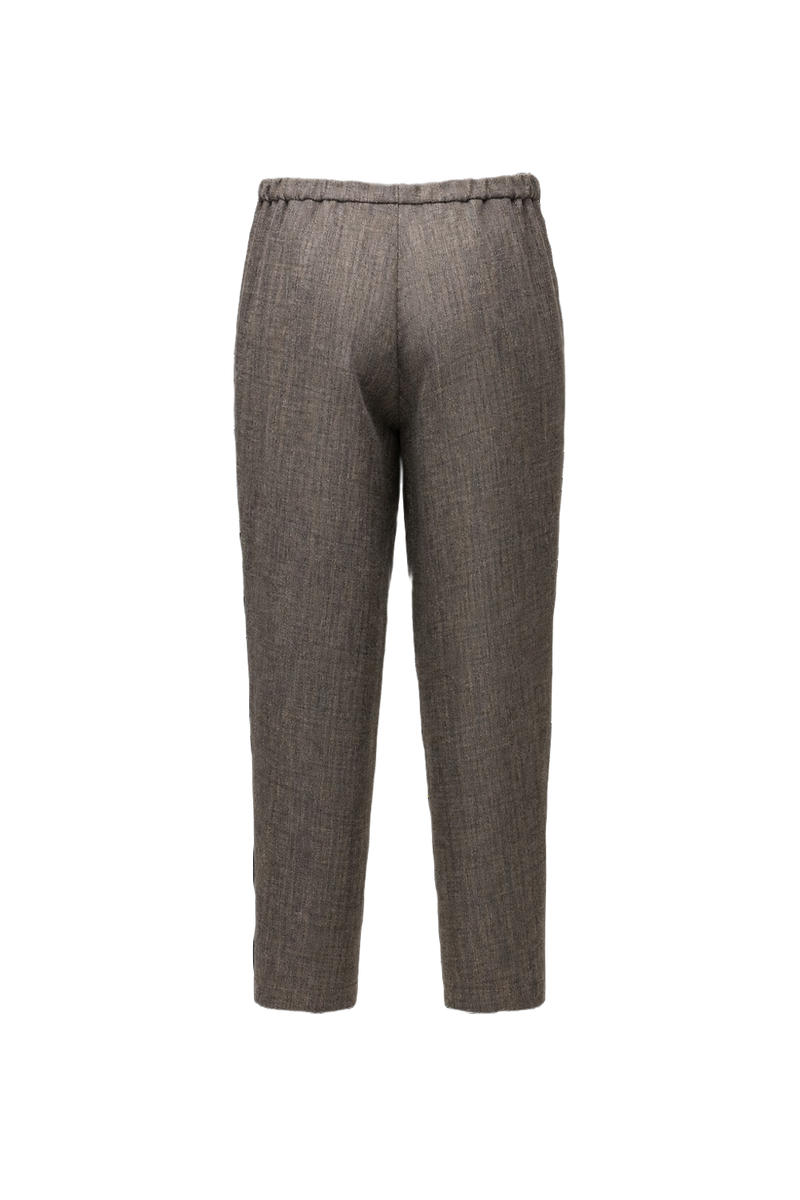 1990s Grey Wool Blend Trousers - Back View