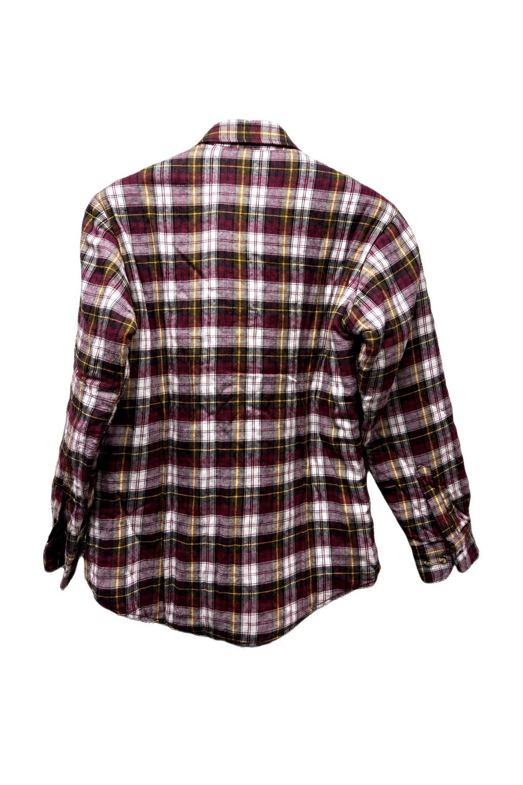 1990s Purple Cotton Blend Flannel Shirt - Back View