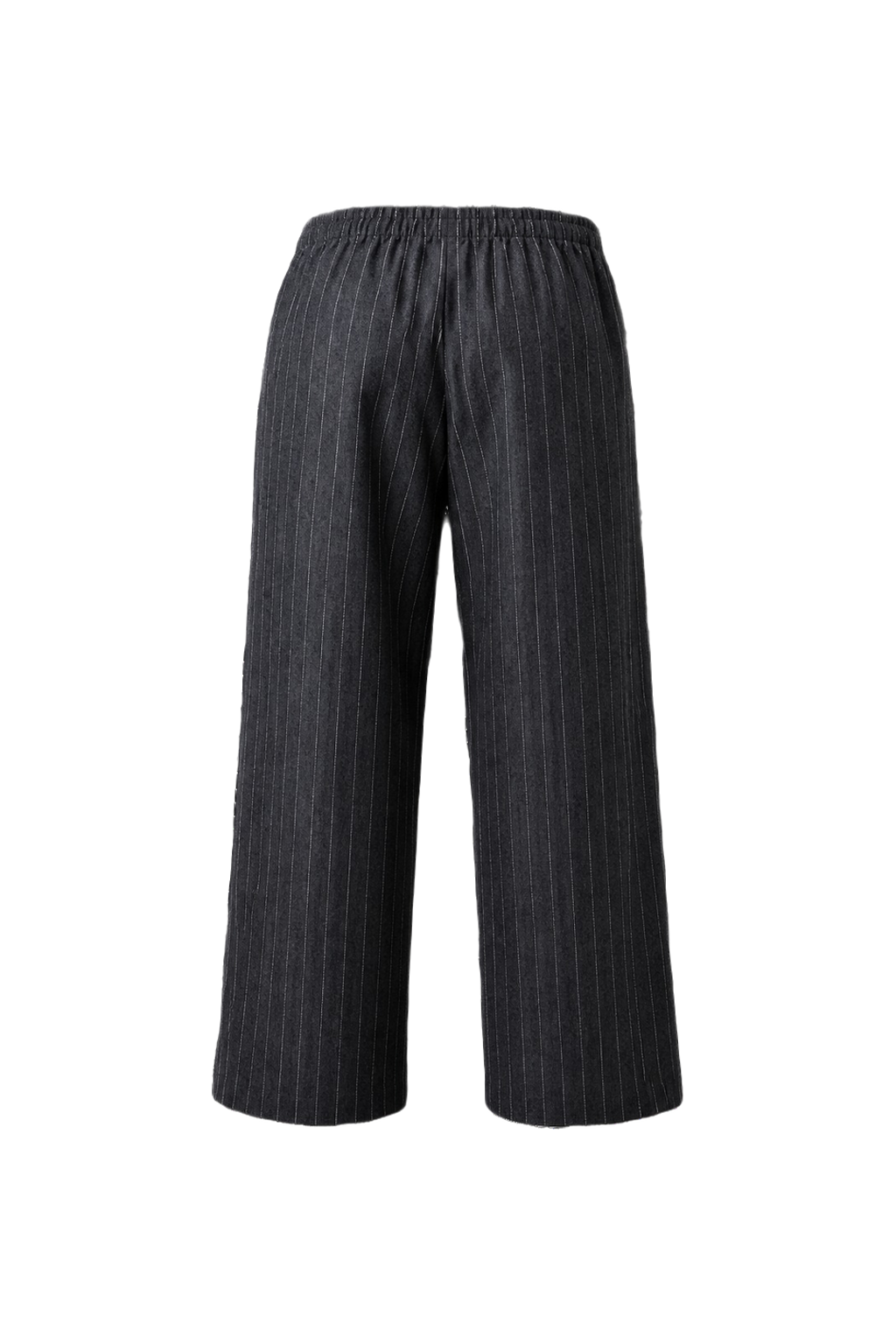 1970s Charcoal Grey Cotton Pants - Back View
