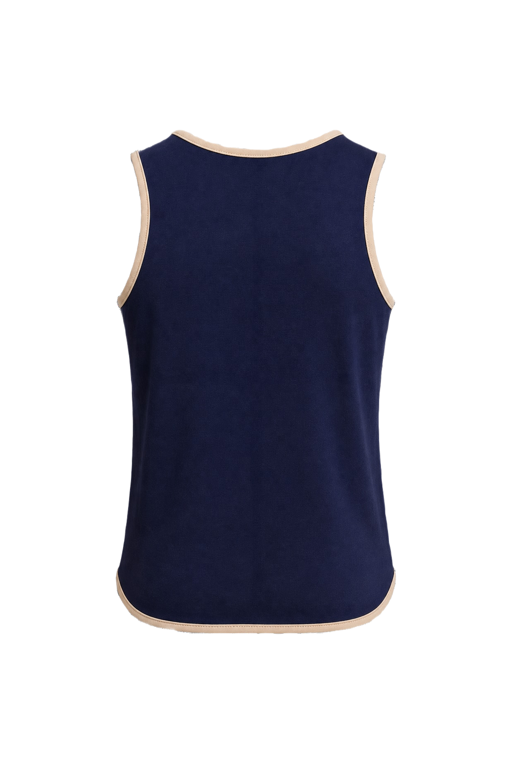 1990s Navy Blue Cotton Tank Top - Back View