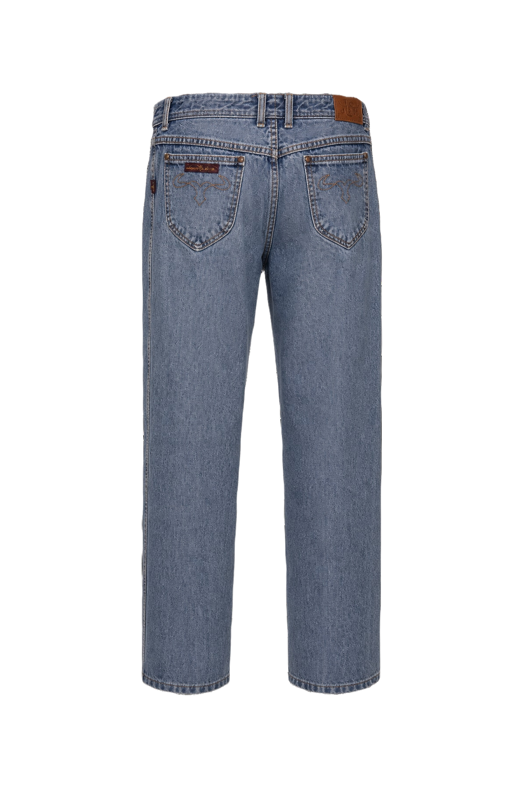 1990s Light Blue Cotton Denim Jeans - Back View