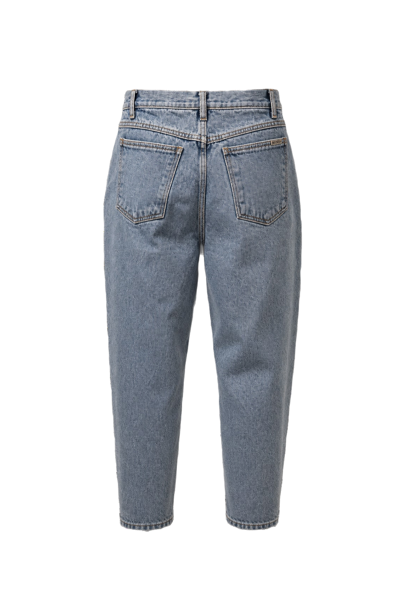 1980s Light Blue Cotton Denim Jeans - Back View