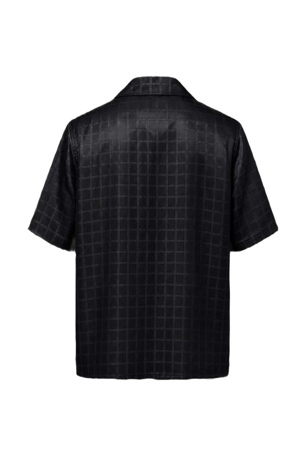 1990s Black Satin Shirt - Back View