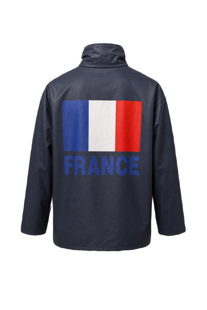 1990s Navy Blue Nylon Jacket - Back View