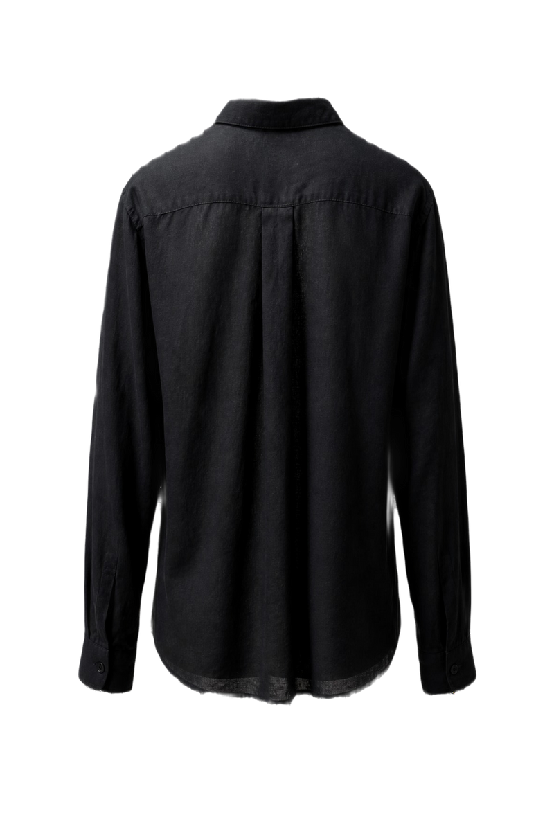 1990s Navy Blue Cotton Shirt - Back View