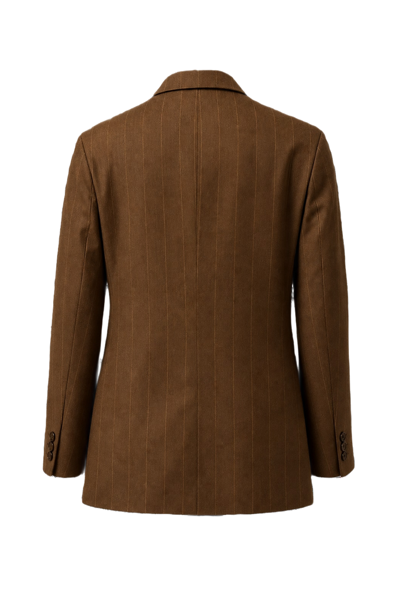 1980s Brown Wool Blazer - Back View
