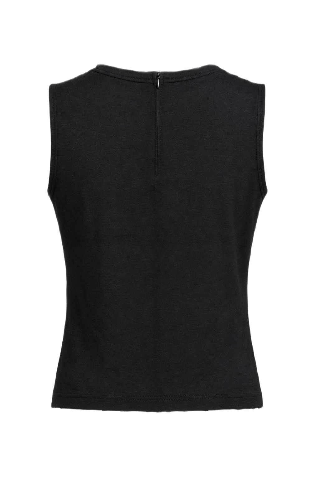 1960s Black Cotton Tank Top - Back View