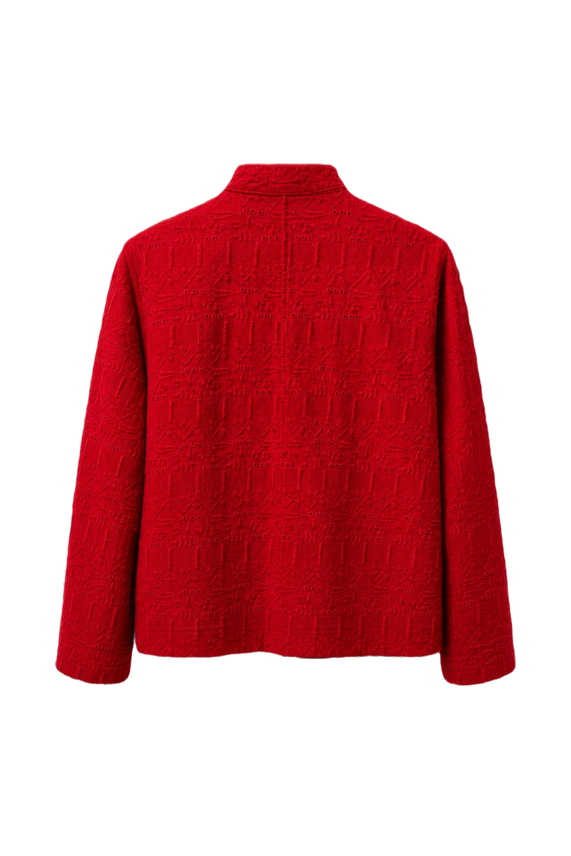 1980s Red Cotton Jacket - Back View