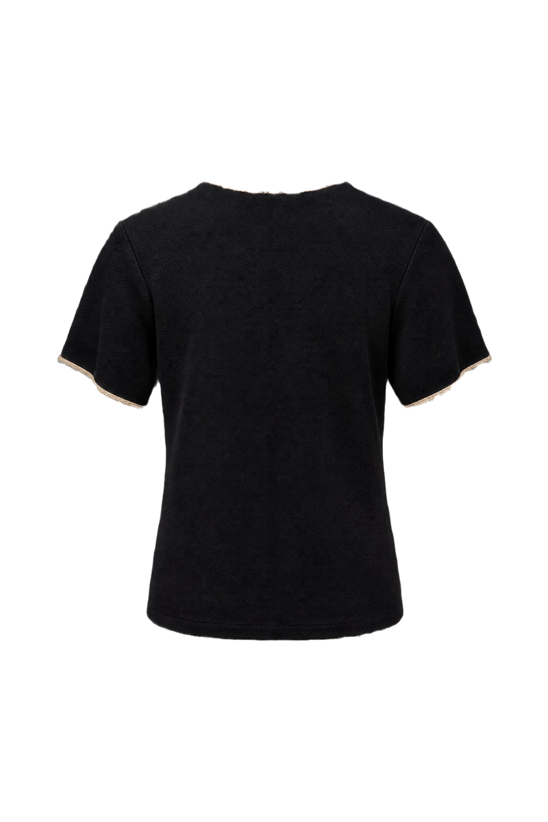 1960s Black Cotton T-Shirt - Back View