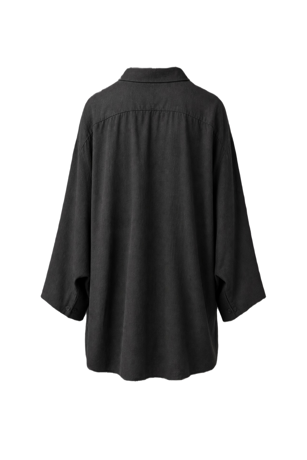 1990s Black Cotton Shirt - Back View