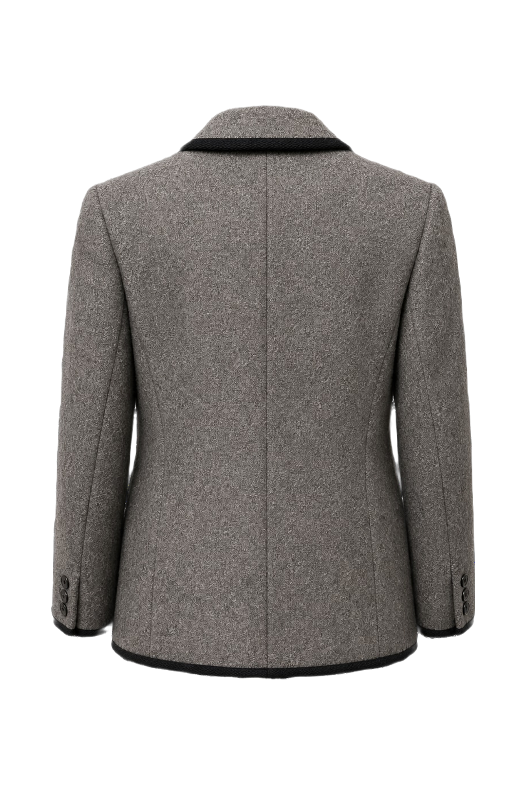1970s Grey Wool Jacket - Back View
