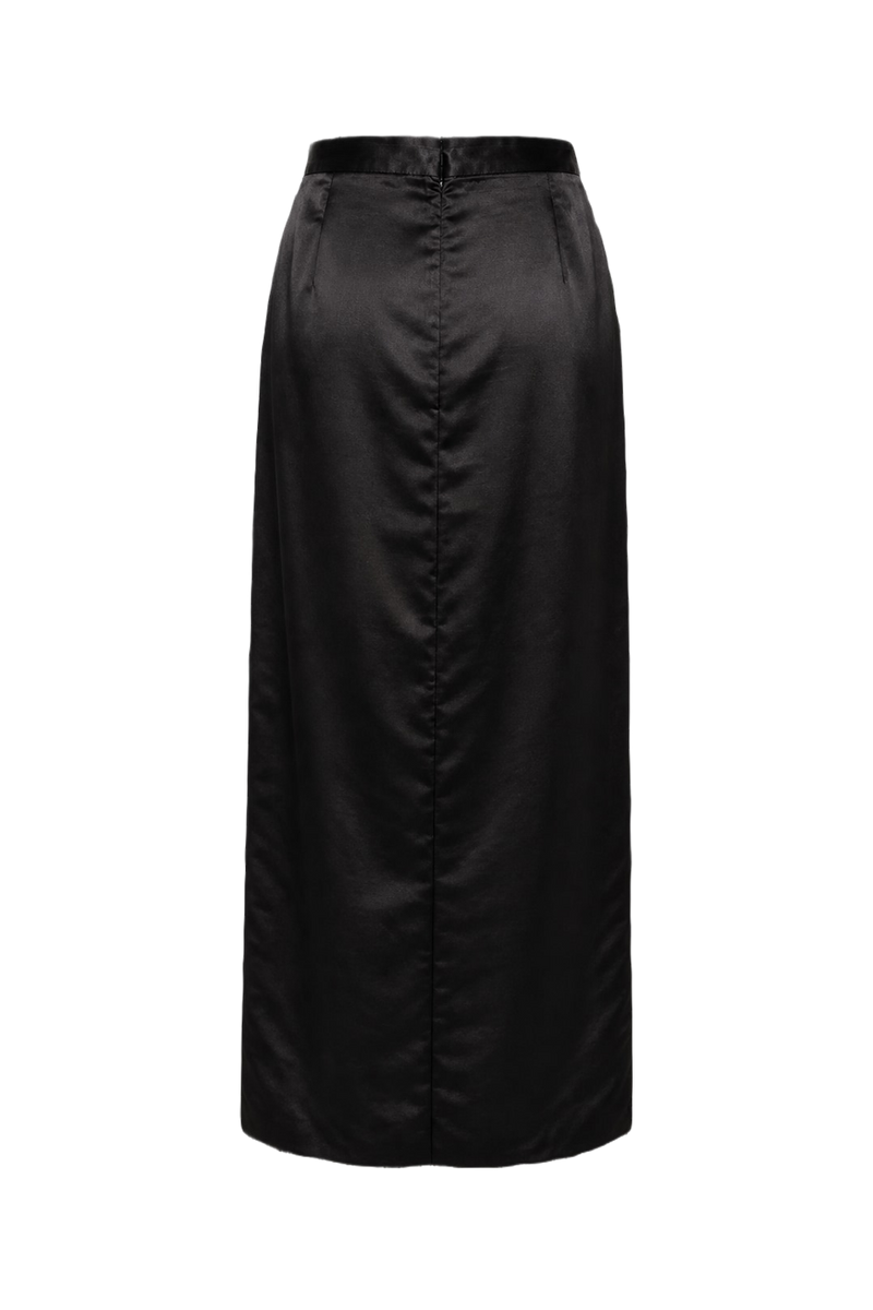 1960s Black Polyester Skirt - Back View