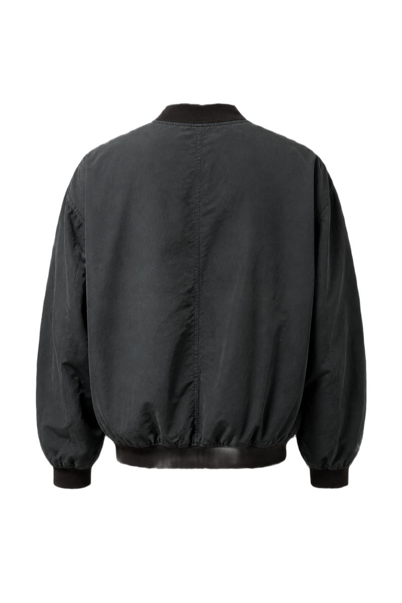 1990s Black Nylon Windbreaker - Back View