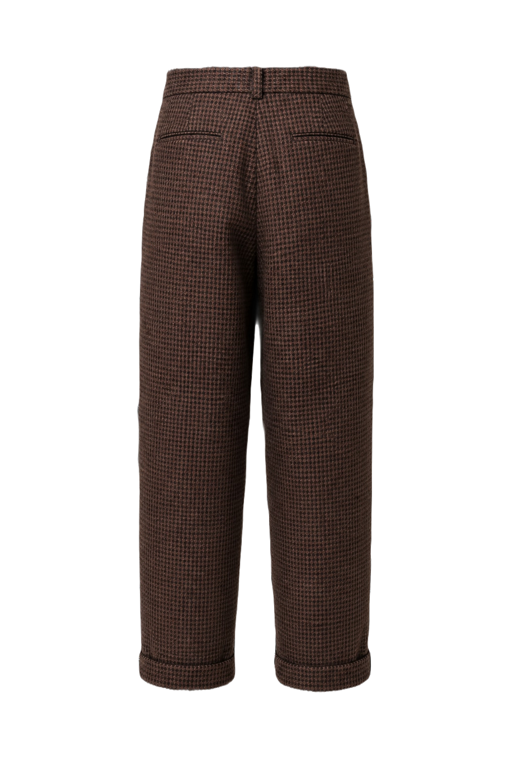 1980s Brown Cotton Trousers - Back View