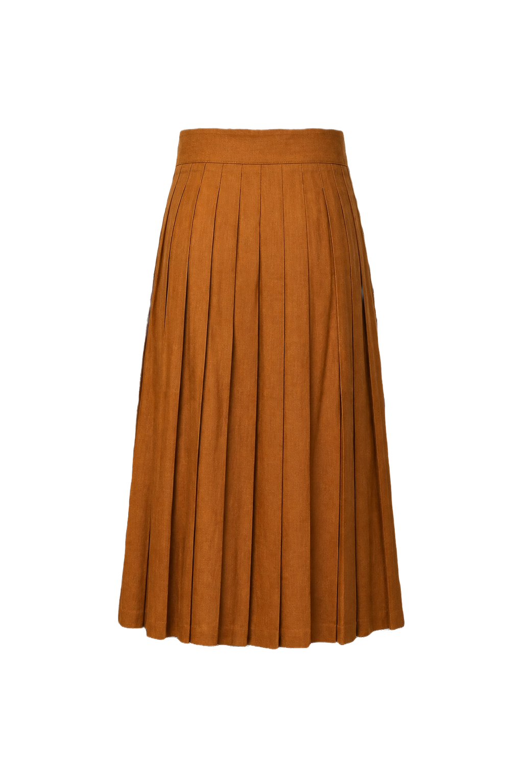 1950s Mustard Wool Skirt - Back View