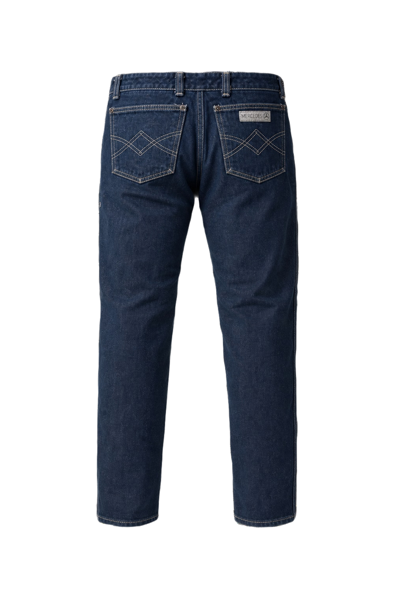 1990s Dark Blue Denim Jeans - Back View