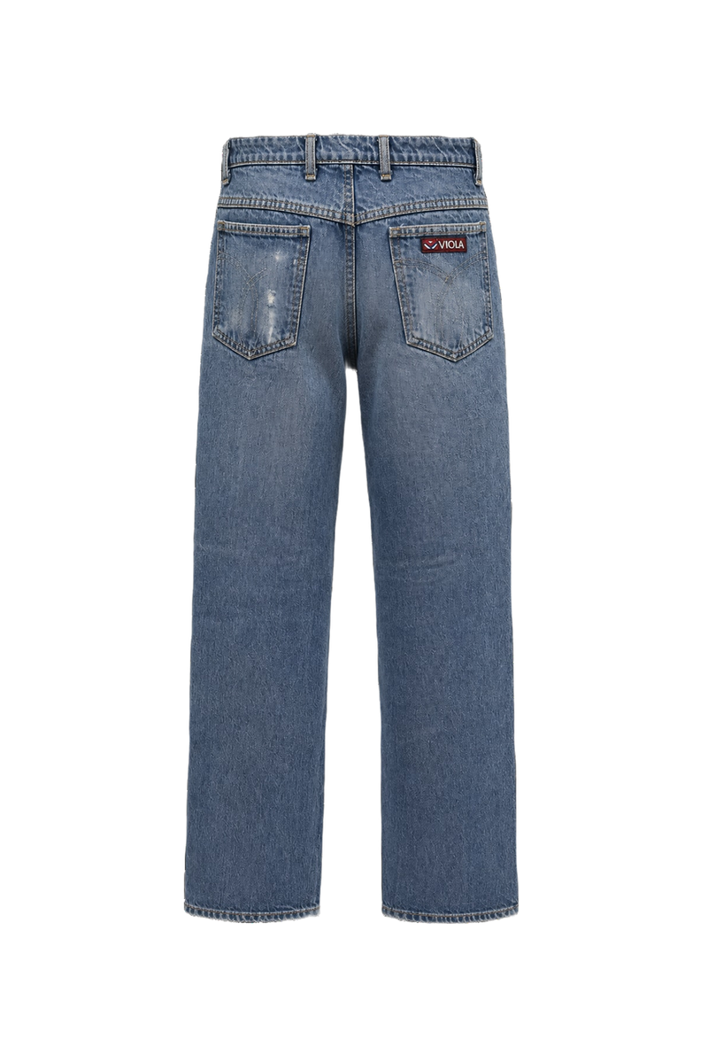 1990s Light Blue Denim Jeans - Back View