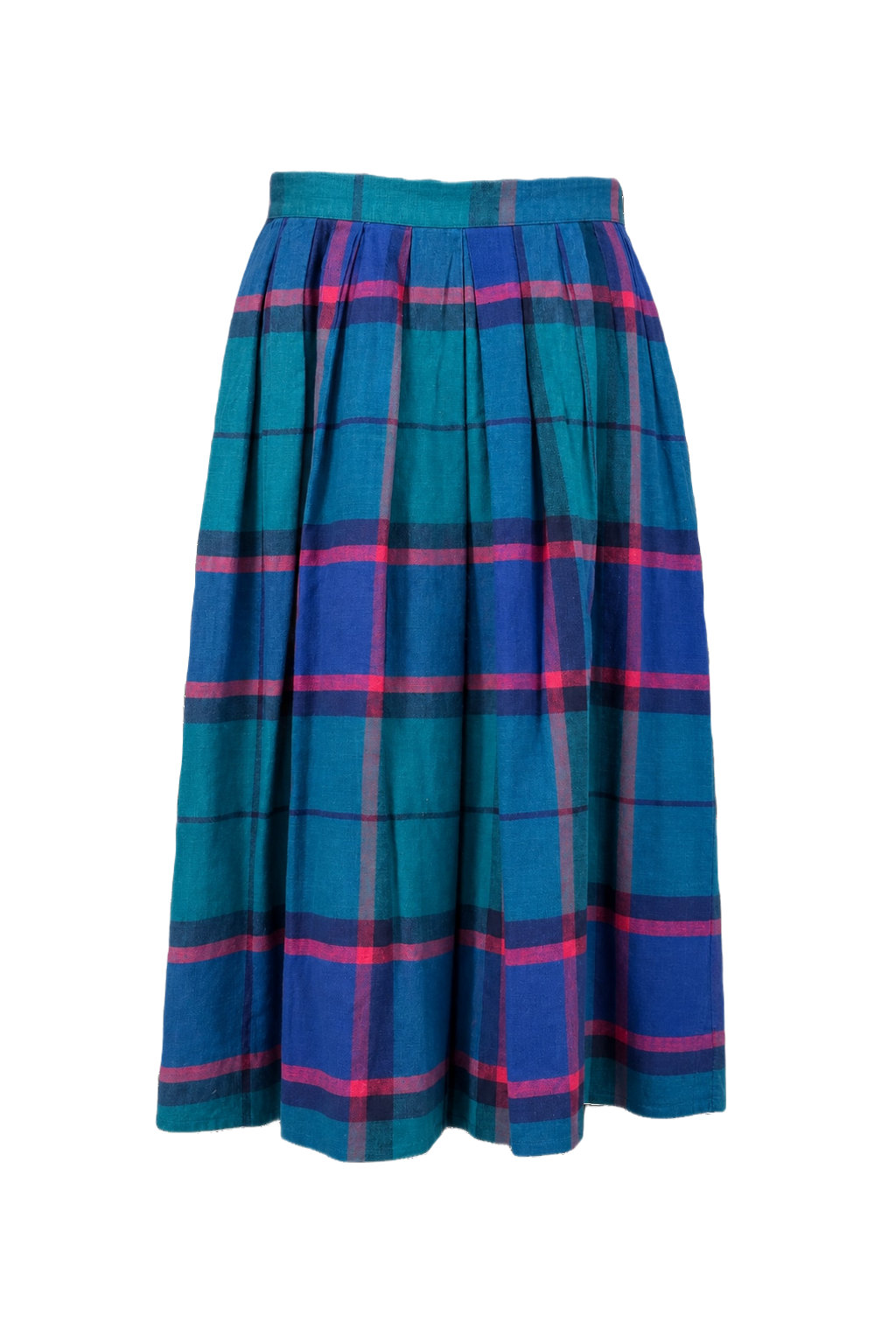 1960s Blue Wool Skirt - Back View