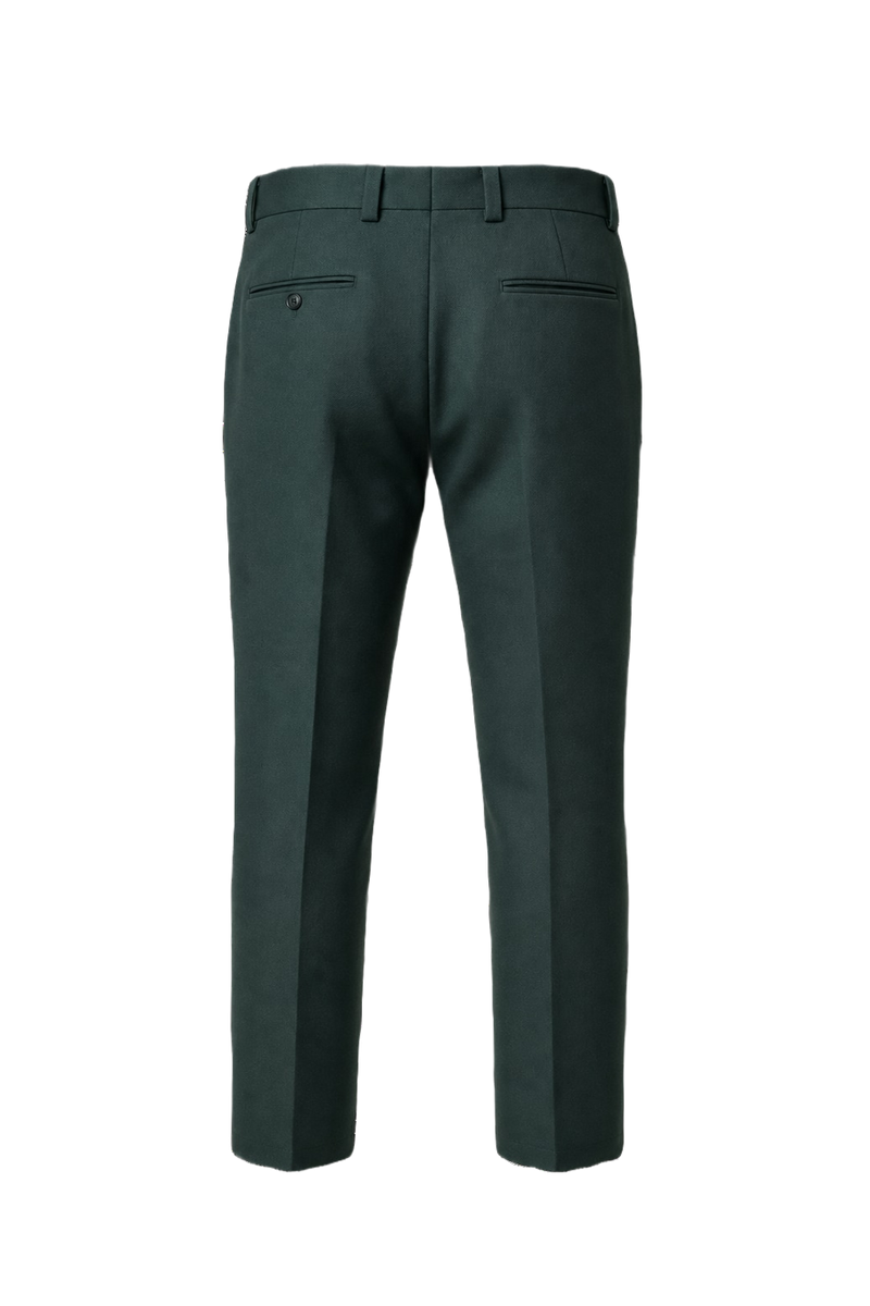 1950s Dark Green Cotton Pants - Back View