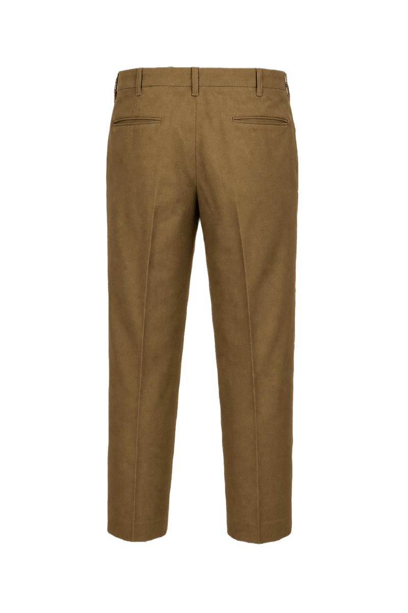 1950s Tan Cotton Trousers - Back View