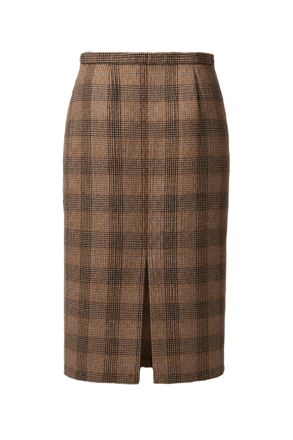 1960s Brown Wool Skirt - Back View