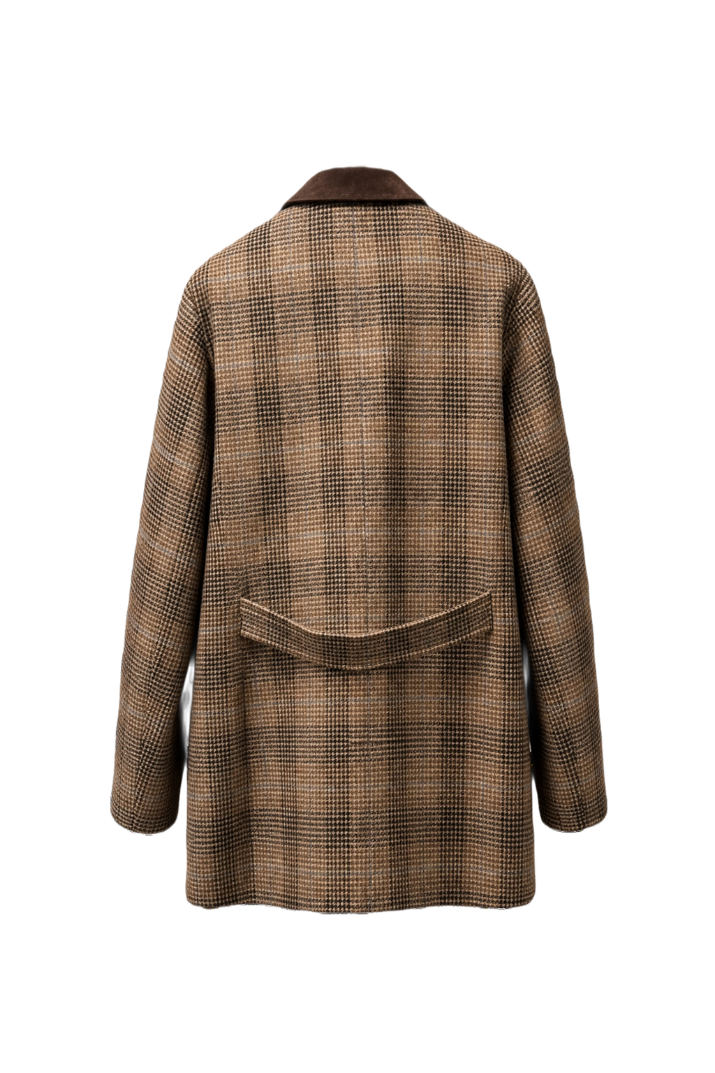 1970s Brown Wool Jacket - Back View
