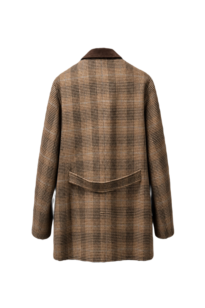 1970s Brown Wool Jacket - Back View
