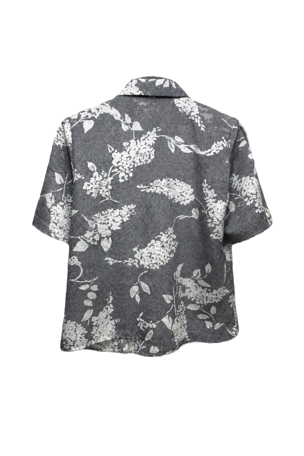 1980s Grey Cotton Shirt - Back View