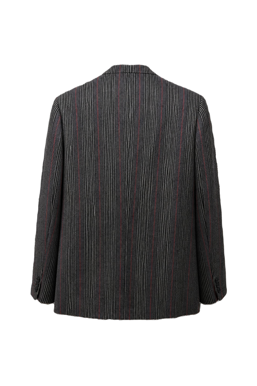 1980s Black Wool Blazer - Back View