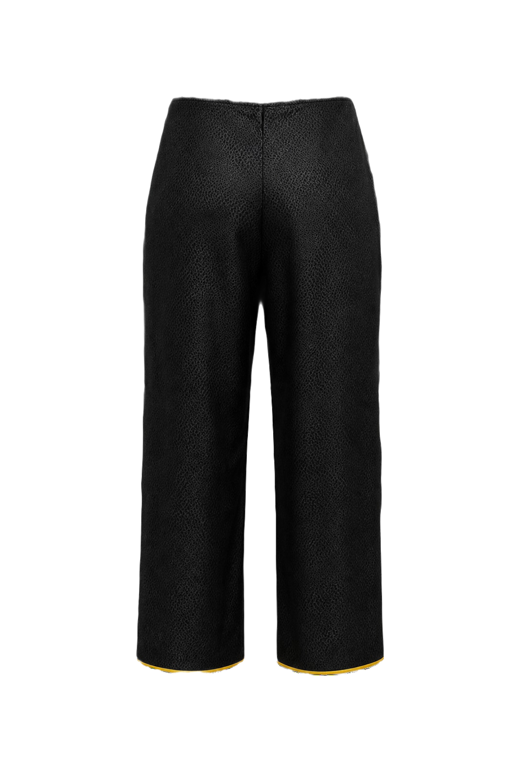 1970s Black Synthetic Trousers - Back View