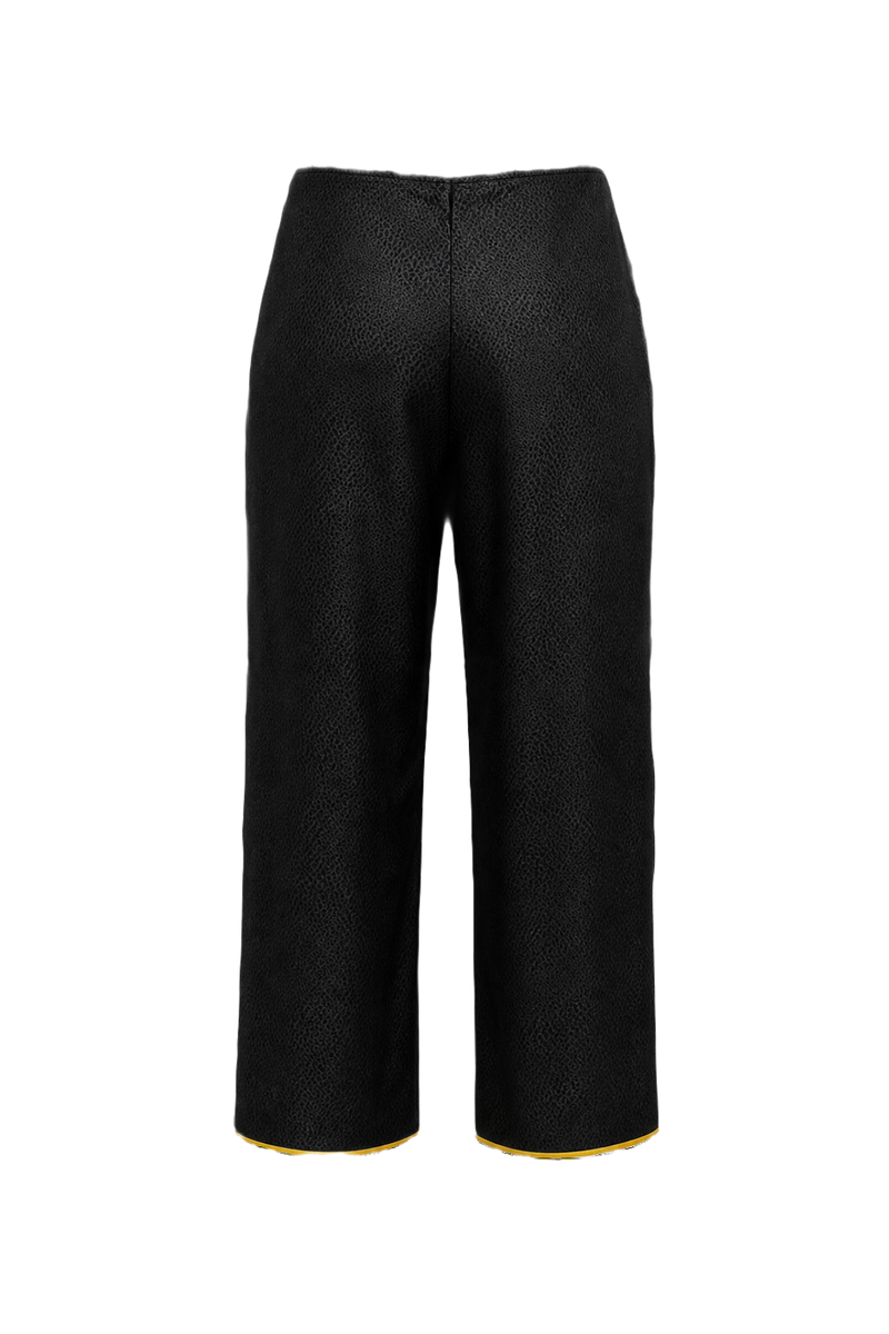 1970s Black Synthetic Trousers - Back View