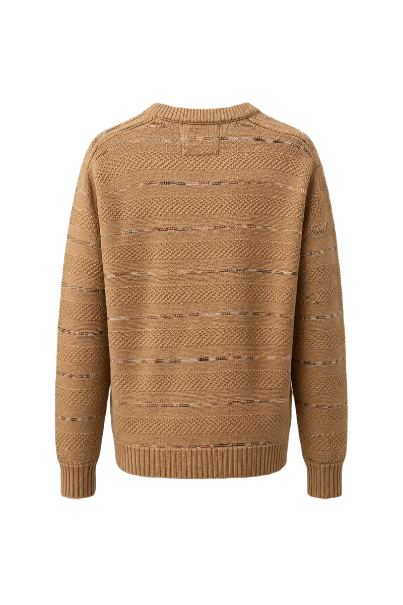 1980s Beige Cotton Sweater - Back View