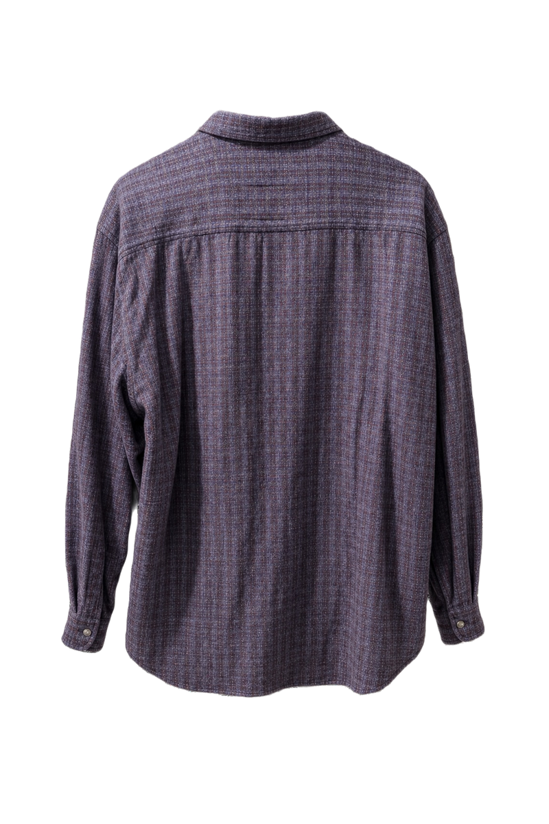 1980s Purple Cotton Shirt - Back View
