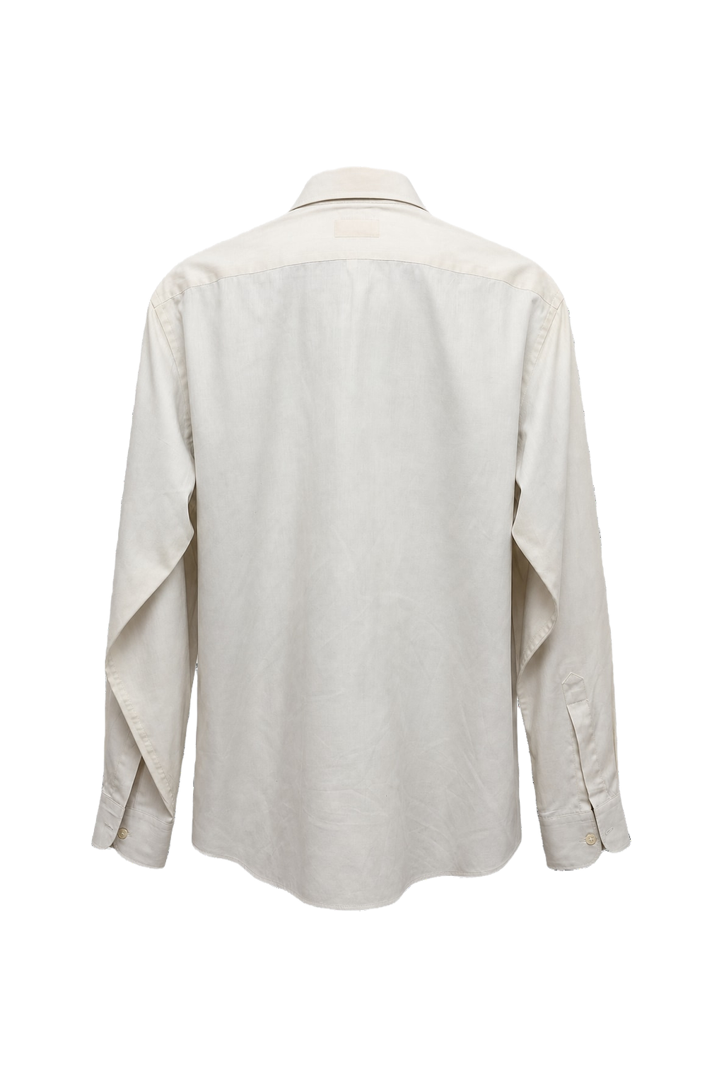 1980s Cream White Cotton Shirt - Back View