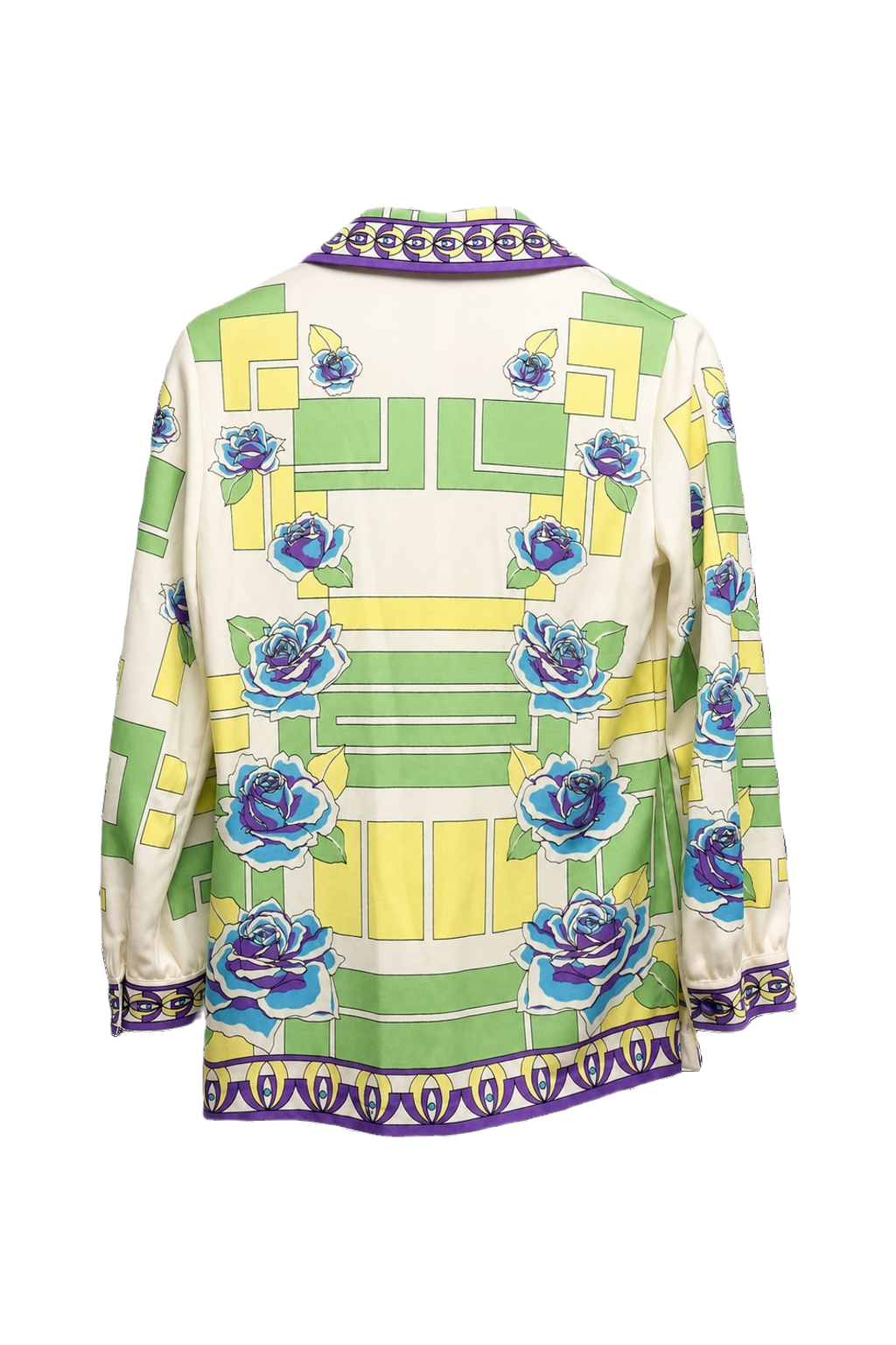 1960s Cream Synthetic Shirt - Back View