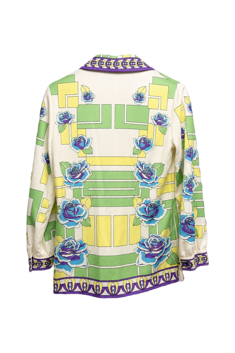 1960s Cream Synthetic Shirt - Back View