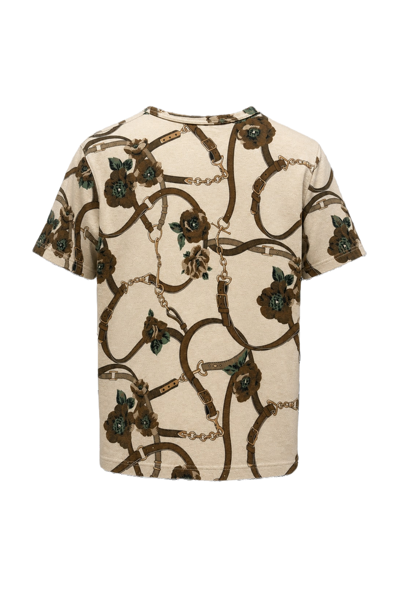 1990s Beige Cotton T-Shirt - Back View