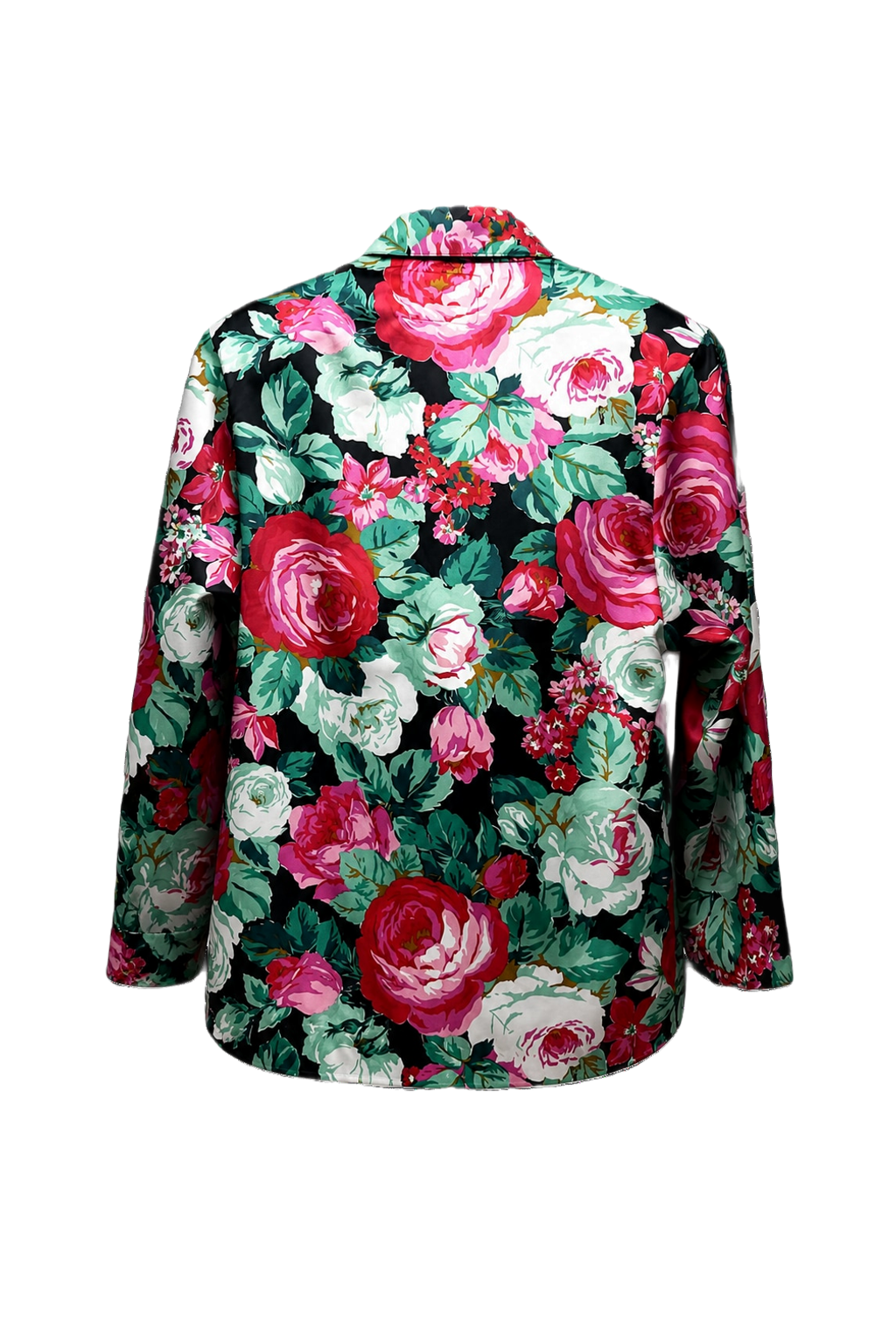 1980s Multicolor Synthetic Blend Blazer - Back View