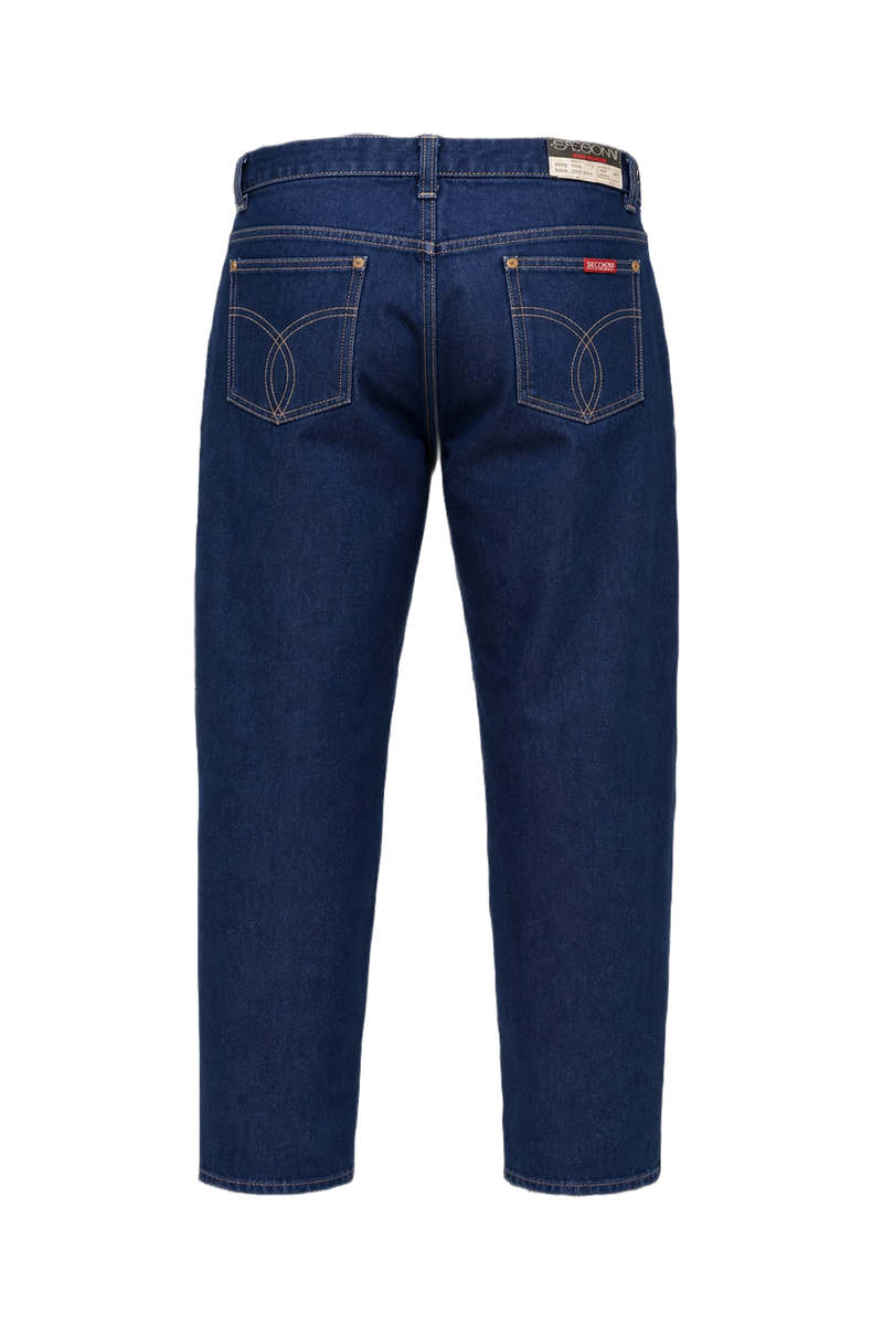 1980s Dark Blue Denim Jeans - Back View