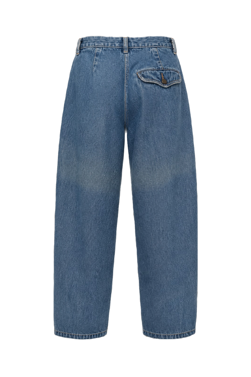 1980s Light Blue Denim Jeans - Back View