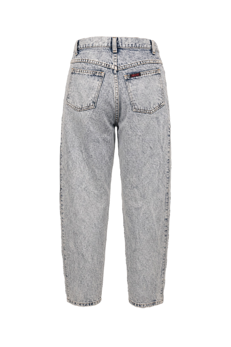 1980s Light Blue Cotton Jeans - Back View
