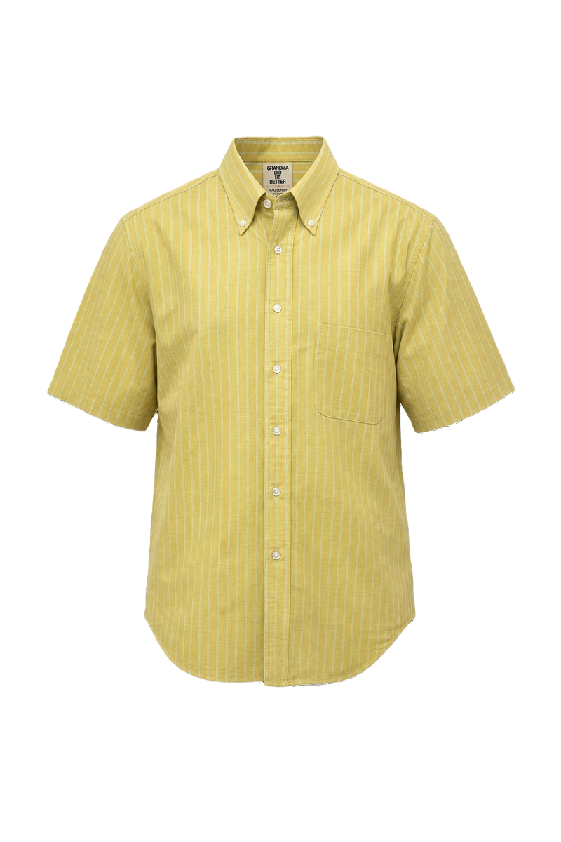 1970s Yellow Cotton Shirt - Back View