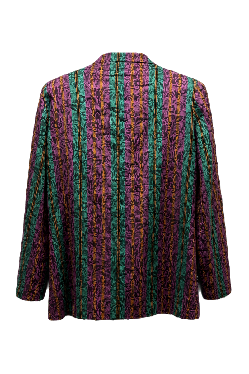 1980s Purple Cotton Blazer - Back View