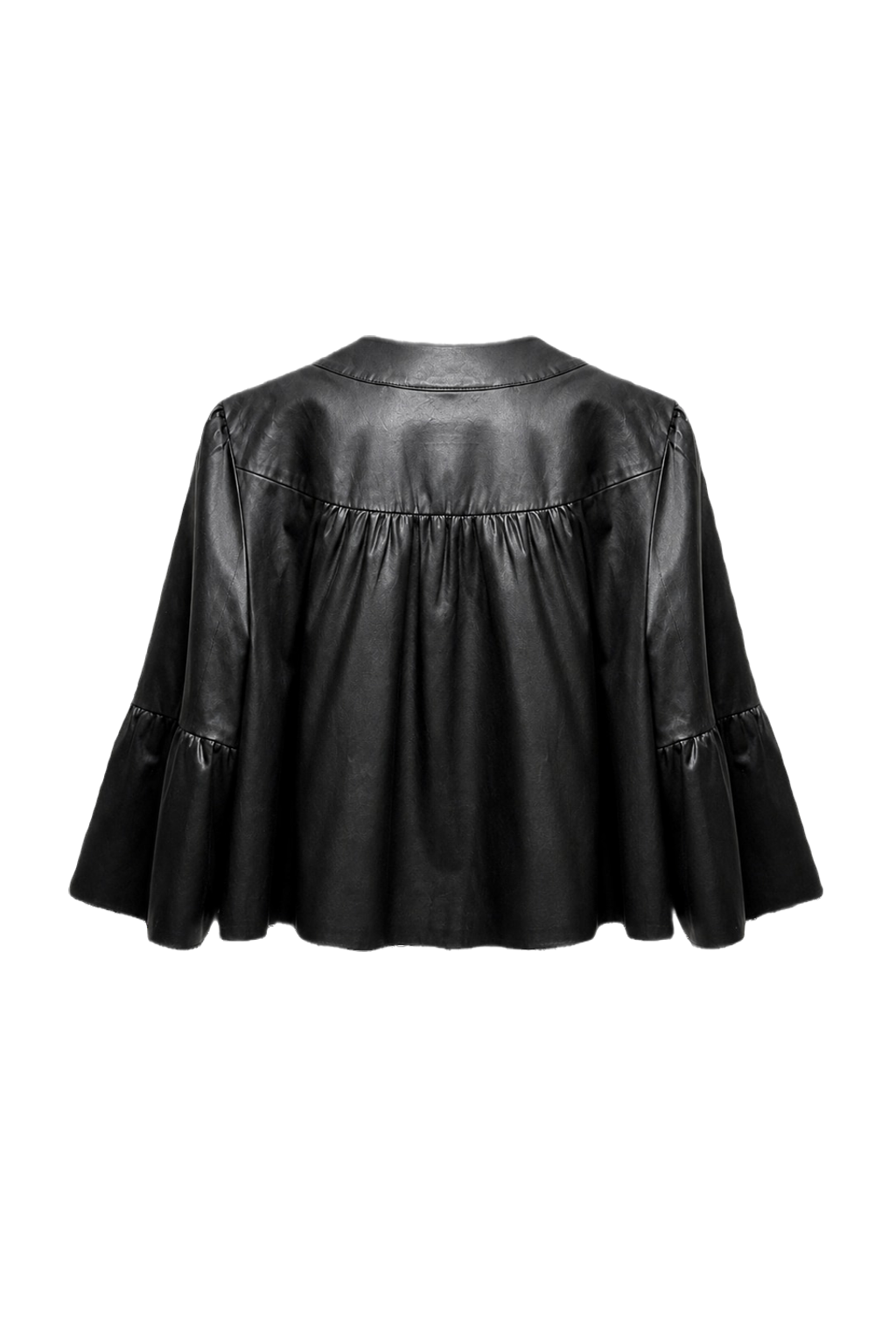 1990s Black Satin Jacket - Back View