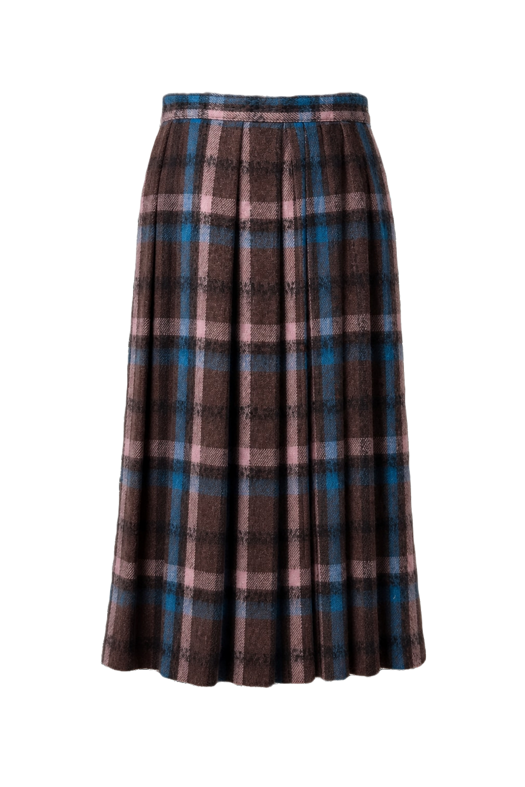 1970s Brown Wool Skirt - Back View