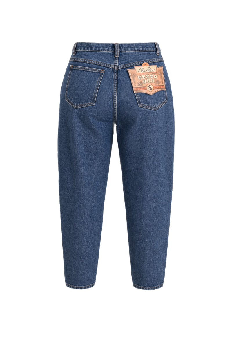 1980s Medium Blue Denim Jeans - Back View