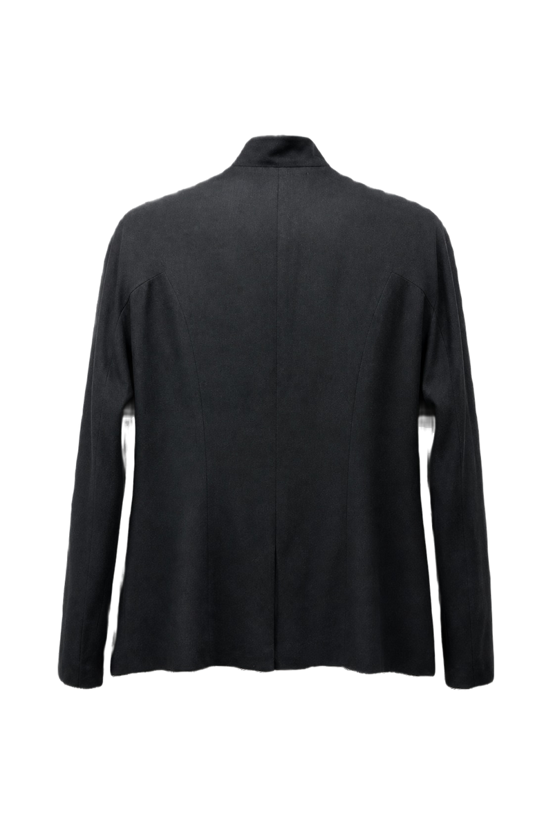 1980s Black Wool Jacket - Back View