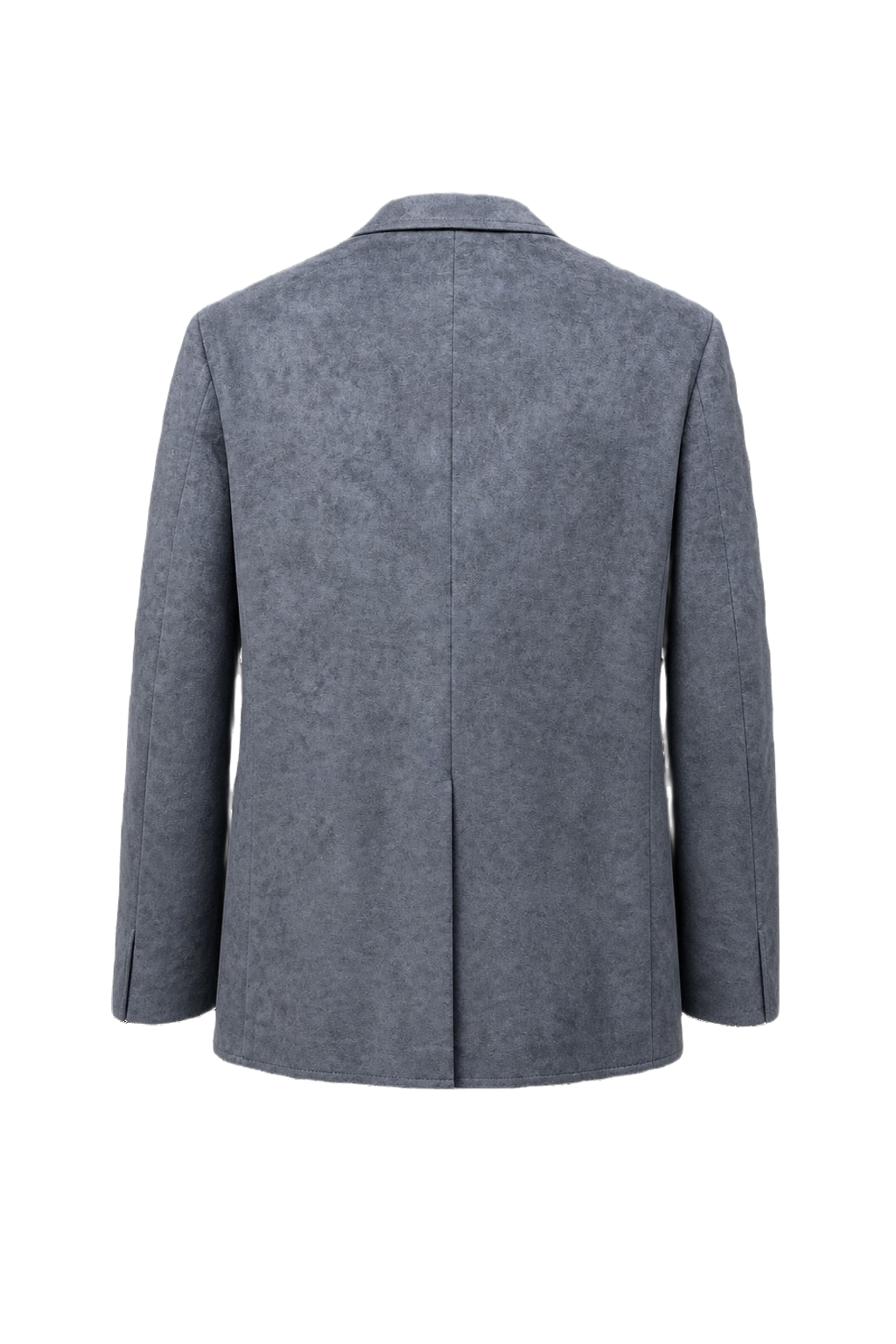 1980s Light Blue Suede Blazer - Back View