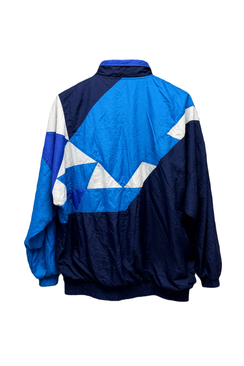 1990s Navy Blue Nylon Windbreaker - Back View