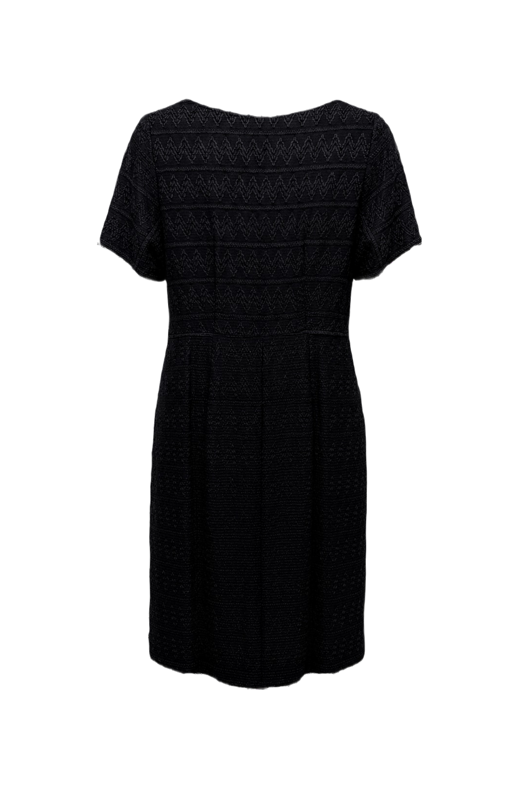 1960s Black Polyester Dress - Back View
